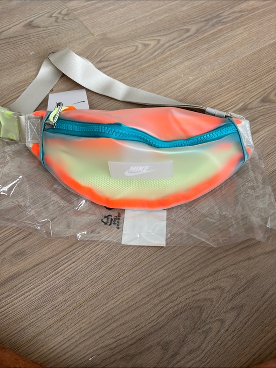 Nike Handbags - Nike Iridescent Waist Pack - Orange, Teal, Cream